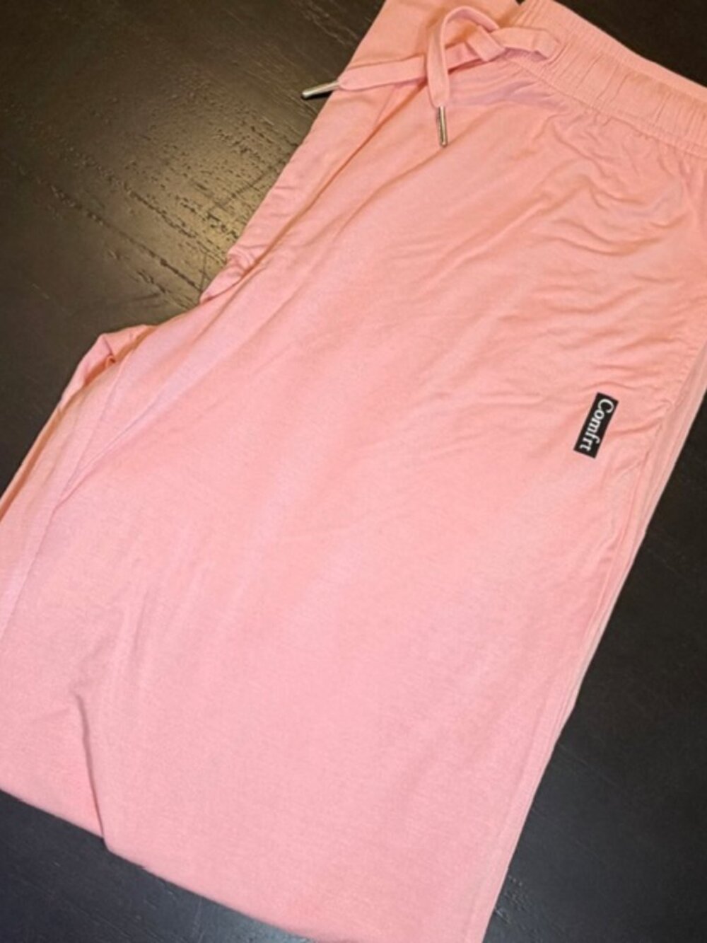 Comfrt Lounge Pants Pink Womens Medium Drawstring Soft Stretch Casual